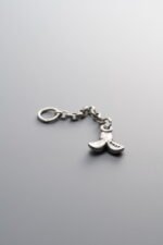 925 Sterling Silver-Antiqued-Clover Tassel Pendant-40mm - Image 2