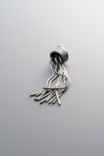 925 Sterling Silver-Antiqued-Xi Character Happiness Tassel Pendant-38mm