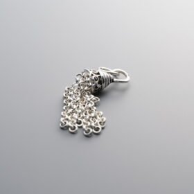 925 Silver-Vintage-Openwork Tassel Pendant-35mm