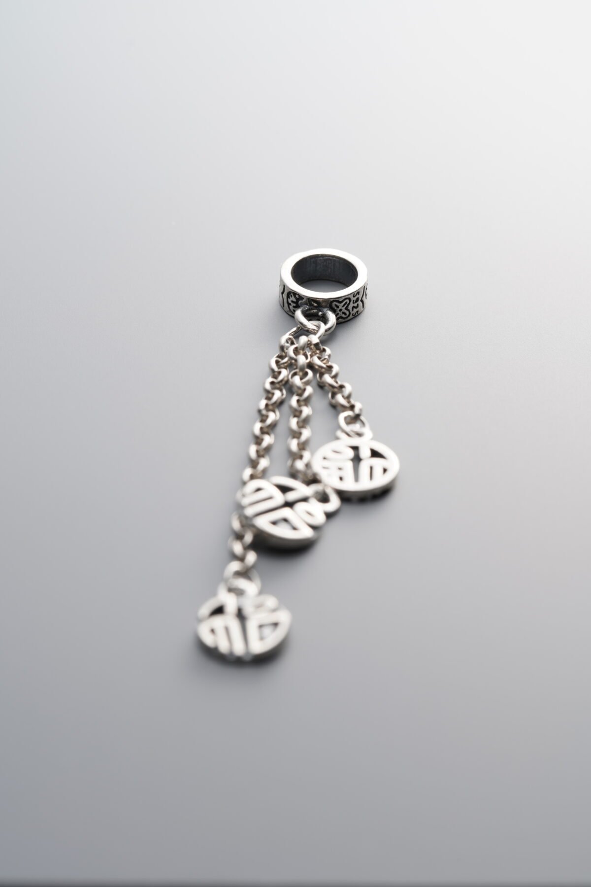 Circular "Fu" Character Tassel Pendant