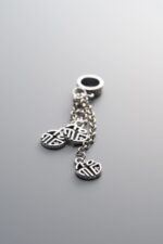 925 Sterling Silver-Antiqued-Circular "Fu" Character Tassel Pendant-54mm - Image 2
