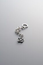 925 Sterling Silver-Antiqued-Tassel Dainty Flower Pendant-48mm - Image 4