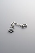 925 Sterling Silver-Antiqued-Tassel Dainty Flower Pendant-48mm - Image 3