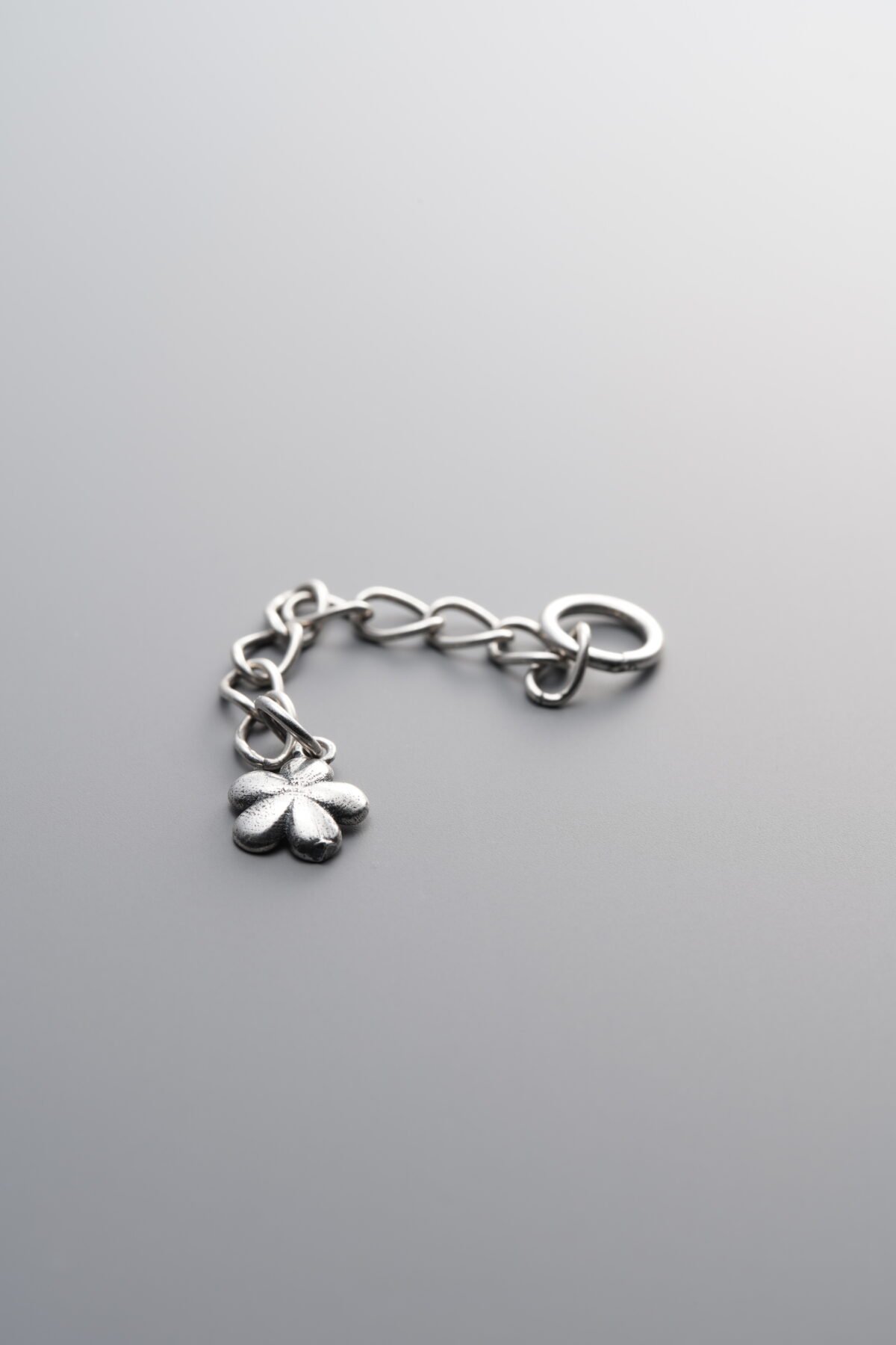 925 Sterling Silver-Antiqued-Tassel Dainty Flower Pendant-48mm - Image 2