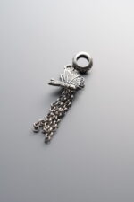 925 Sterling Silver-Antiqued-Butterfly Circular Tassel Pendant-57mm - Image 4