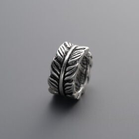 925 Silver-Vintage-Feather Spacer Bead-9mm