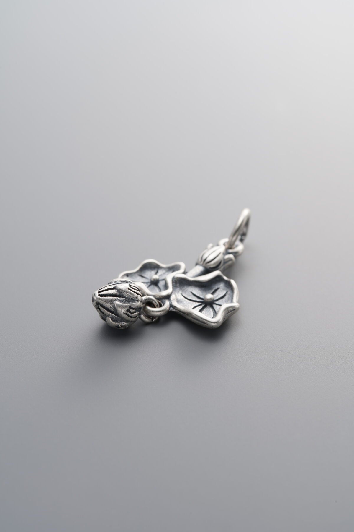 Lotus Leaf and Lotus Flower Pendant