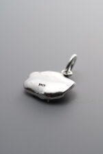 925 Sterling Silver-Antiqued-Lotus Leaf Pendant-14mm - Image 2