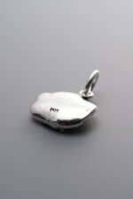 925 Sterling Silver-Antiqued-Lotus Leaf Pendant-14mm - Image 2