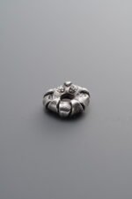 925 Sterling Silver-Antiqued-Flat Flower Bud Spacer Bead-8mm - Image 2