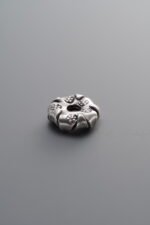 925 Sterling Silver-Antiqued-Flat Flower Bud Spacer Bead-8mm - Image 3