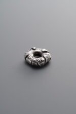 925 Sterling Silver-Antiqued-Flat Flower Bud Spacer Bead-8mm - Image 4