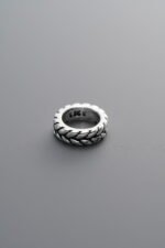 925 Sterling Silver-Antiqued-Large Size Wheat Ear-8mm - Image 3