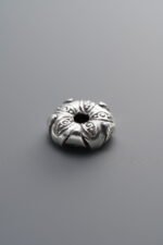 925 Silver-Vintage-Flat Flower Bud Spacer Bead-10mm - Image 2