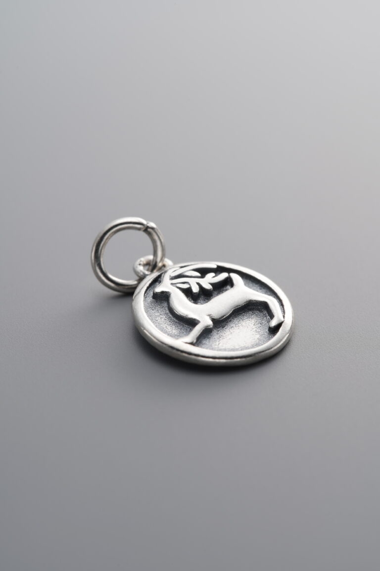 Little Deer Round Plate Pendant