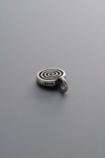 925 Silver-Vintage-Spiral Round Plate Pendant-10mm - Image 3
