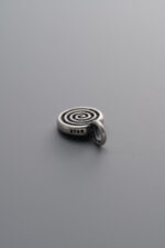 925 Sterling Silver-Antiqued-Spiral Square Plaque Pendant-10mm - Image 3