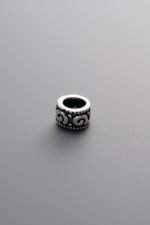 925 Sterling Silver-Antiqued-Spiral Pattern Spacer Bead-5mm - Image 3