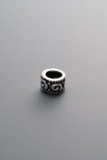 925 Sterling Silver-Antiqued-Spiral Pattern Spacer Bead-5mm - Image 2