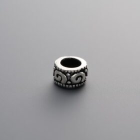 925 Sterling Silver-Antiqued-Spiral Pattern Spacer Bead-5mm