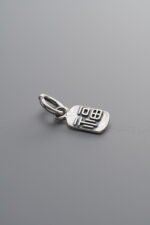 925 Silver-Vintage-Fu Character Square Pendant-10mm - Image 3