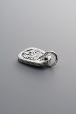 925 Sterling Silver-Antiqued-Zakiram Plaque Pendant-12mm - Image 3