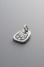 925 Silver-Vintage-Zakiram Plaque Pendant-12mm