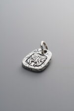 925 Sterling Silver-Antiqued-Zakiram Plaque Pendant-12mm
