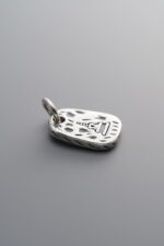 925 Sterling Silver-Antiqued-Zakiram Plaque Pendant-12mm - Image 2