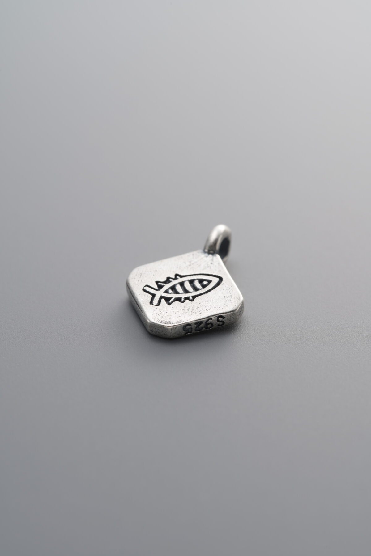 Fish Square Plate Pendant