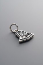925 Sterling Silver-Antiqued-Skirt Pendant-13mm - Image 3