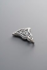 925 Sterling Silver-Antiqued-Skirt Pendant-13mm - Image 2