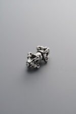 925 Sterling Silver-Antiqued-Vajra Spacer Bead-13mm - Image 3