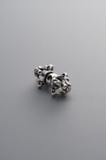 925 Sterling Silver-Antiqued-Vajra Spacer Bead-13mm - Image 2