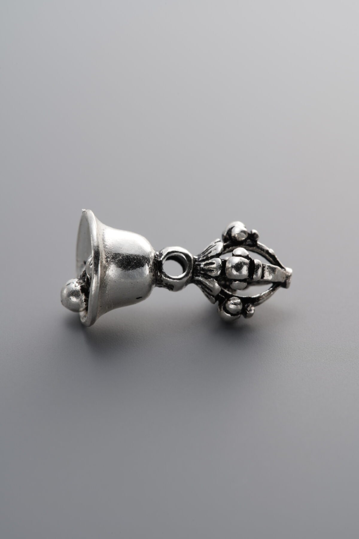 925 Sterling Silver-Antiqued-Vajra Pestle Bell Spacer Bead-17mm - Image 4