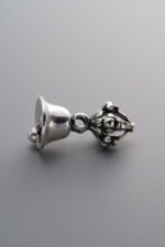 925 Sterling Silver-Antiqued-Vajra Pestle Bell Spacer Bead-17mm - Image 4
