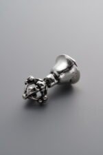 925 Sterling Silver-Antiqued-Vajra Pestle Bell Spacer Bead-17mm - Image 2