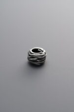 925 Sterling Silver-Antiqued-Intertwined Coil Spacer Bead-6mm - Image 4