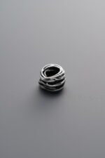 925 Sterling Silver-Antiqued-Intertwined Coil Spacer Bead-7mm