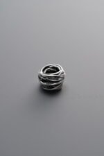 925 Sterling Silver-Antiqued-Intertwined Coil Spacer Bead-7mm - Image 3