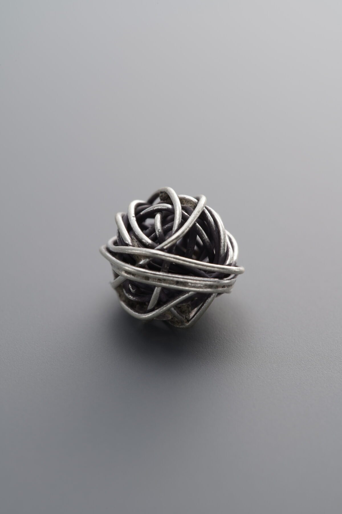 925 Sterling Silver-Antiqued-Wrapped Pom-Pom Spacer Bead-12mm - Image 4