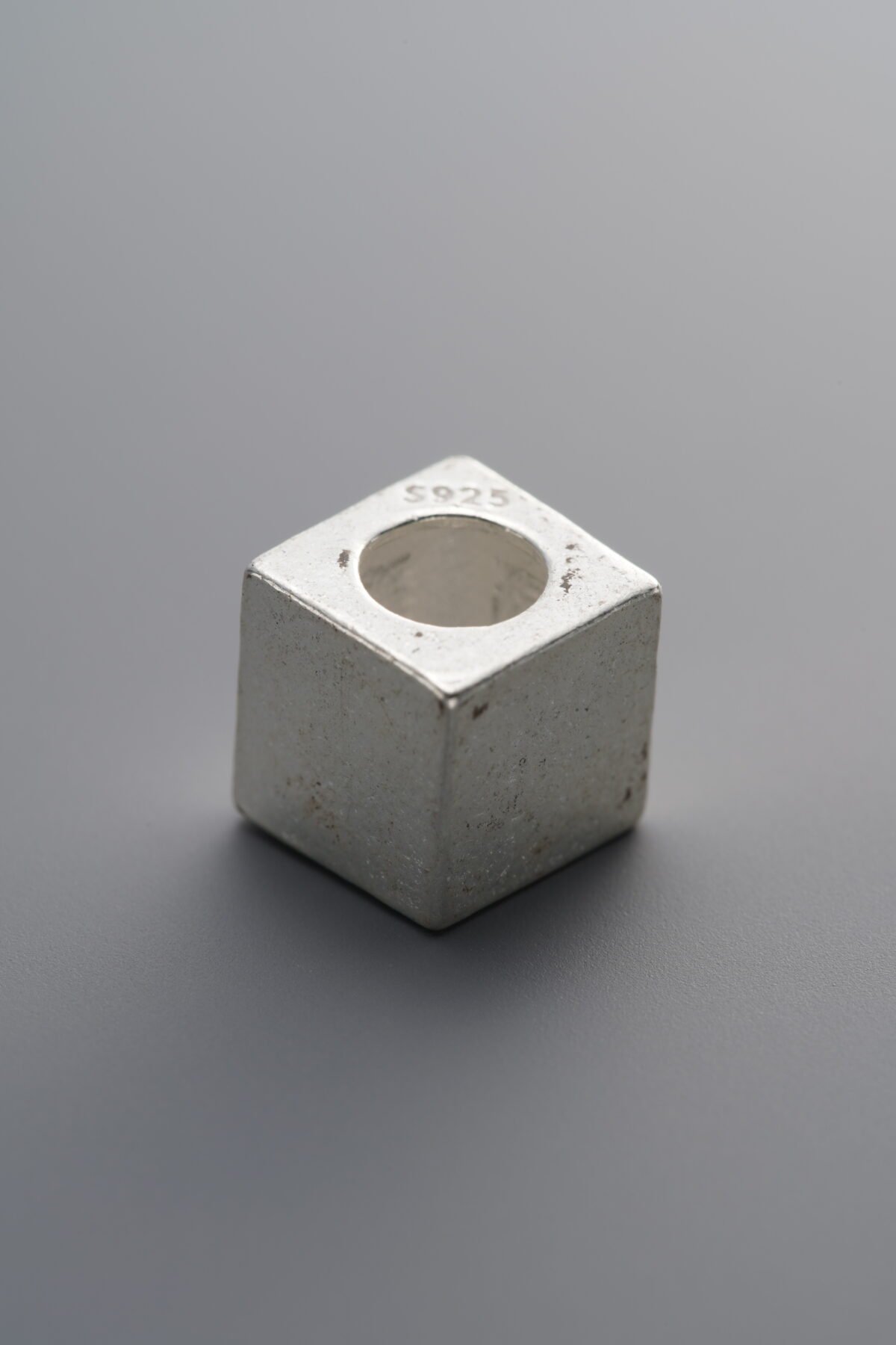 925 Sterling Silver-Bright-Square Spacer Bead-8mm - Image 1