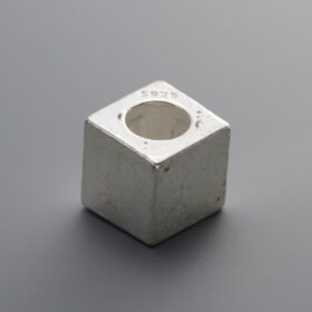 925 Sterling Silver-Bright-Square Spacer Bead-8mm