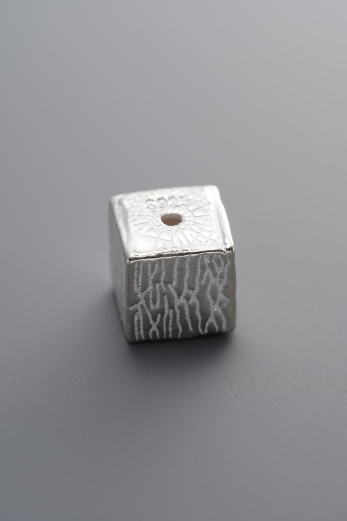 Striped Square Spacer Bead