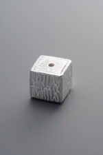 925 Silver-Plain-Striped Square Spacer Bead-8mm