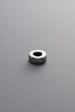 925 Sterling Silver-Antiqued-Key Pattern Spacer Bead-6mm - Image 4
