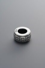 925 Silver-Vintage-Key Pattern Spacer Bead-10mm - Image 4