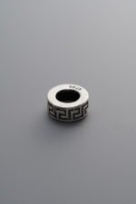 925 Silver-Vintage-Key Pattern Spacer Bead-8mm - Image 2