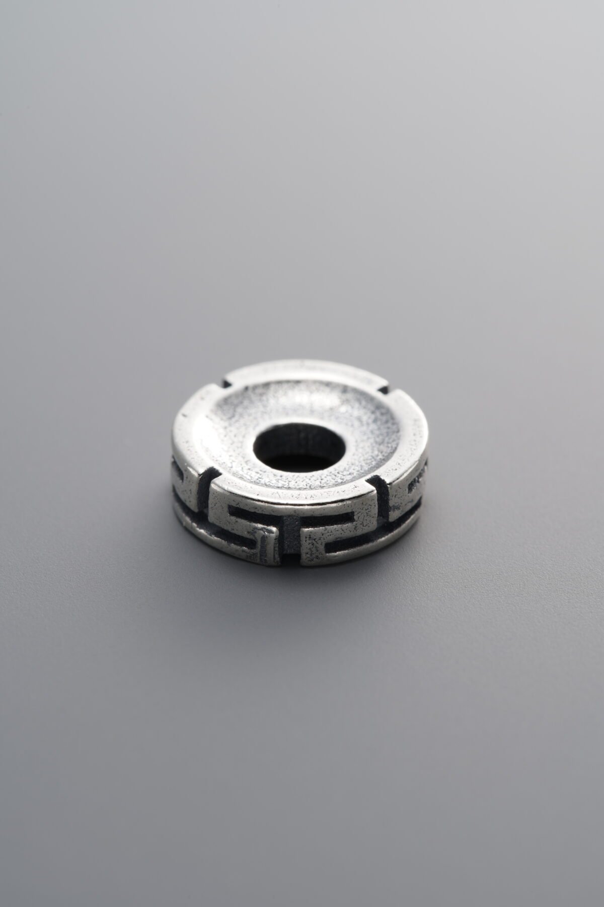 925 Sterling Silver-Antiqued-Endless Knot Spacer Bead-12mm - Image 2