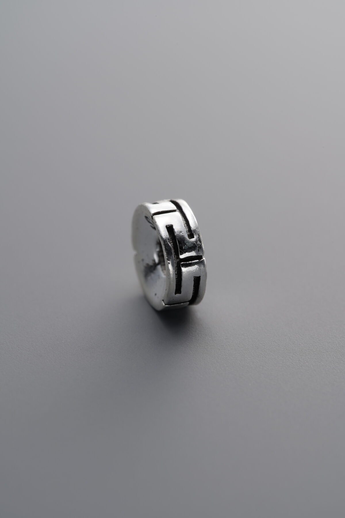 925 Sterling Silver-Antiqued-Endless Knot Spacer Bead-7mm - Image 1